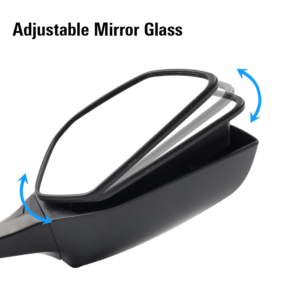 Pair Motor Rear View Mirrors w/ Turn Signals For Kawasaki Ninja