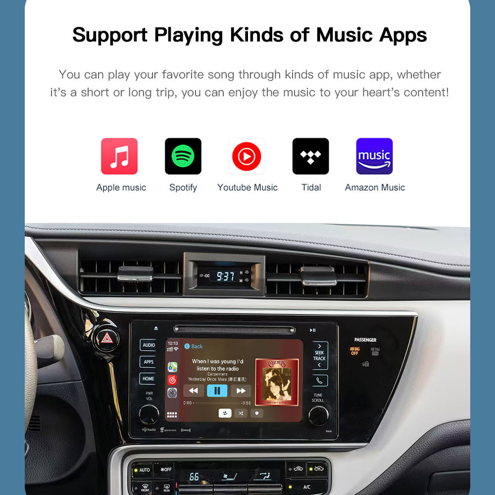 Wireless Carplay & Android Auto Retrofit Kit for 2014-2019 Toyota
