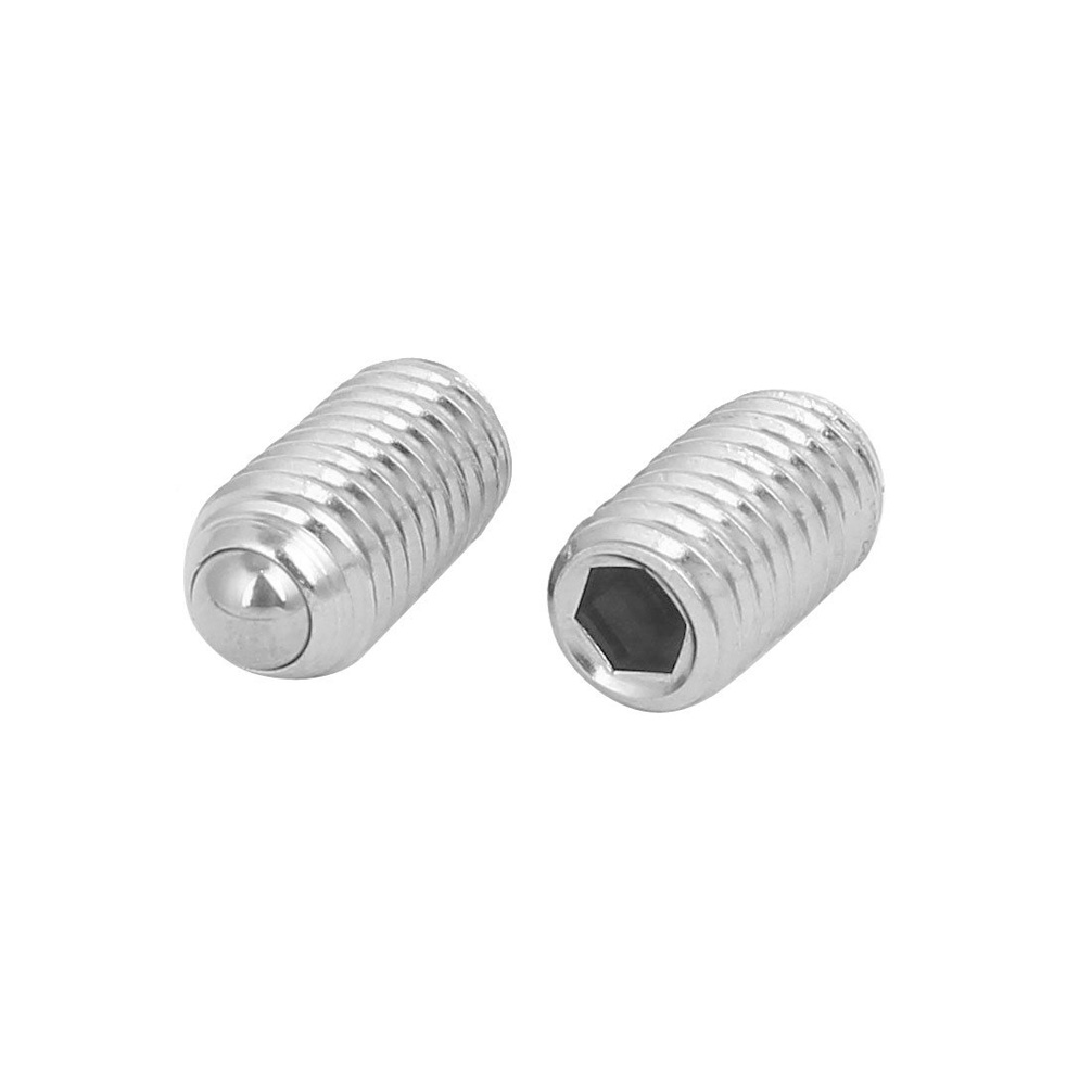 5/10pcs 304 Stainless Steel Thread Hexagonal Spring Ball Plunger Screw
