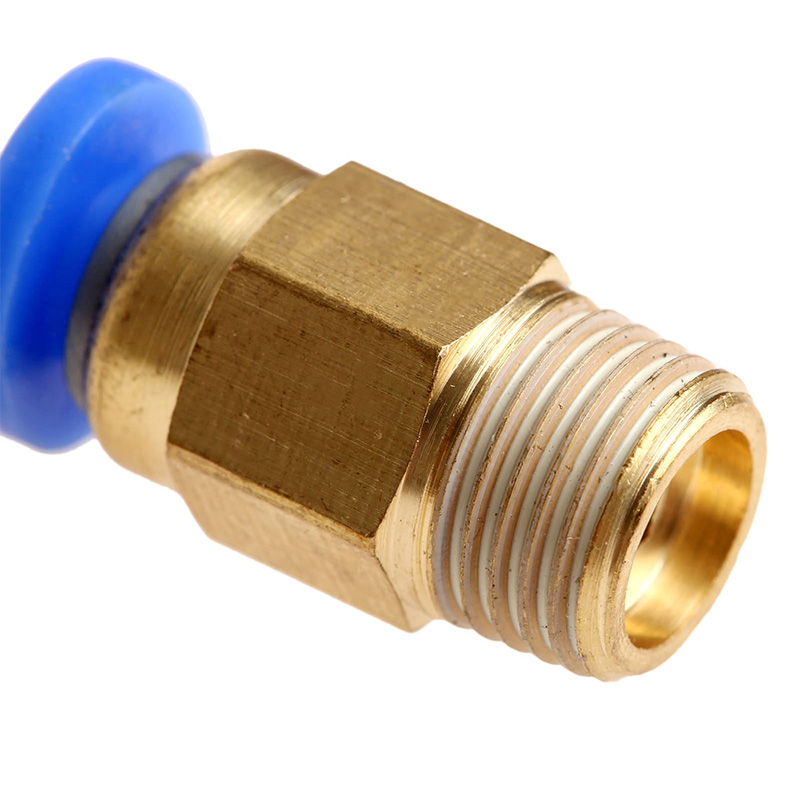 Push Fit Male Stud Brass Adappter 1/8'' 1/4'' 3/8'' 1/2'' Thread to 6 8