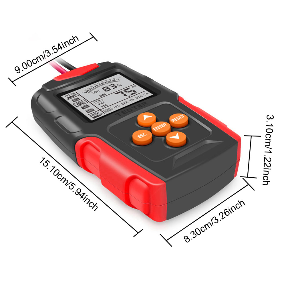 Battery Analyzer Test Tool 12V 24V Car Truck Motorcycle