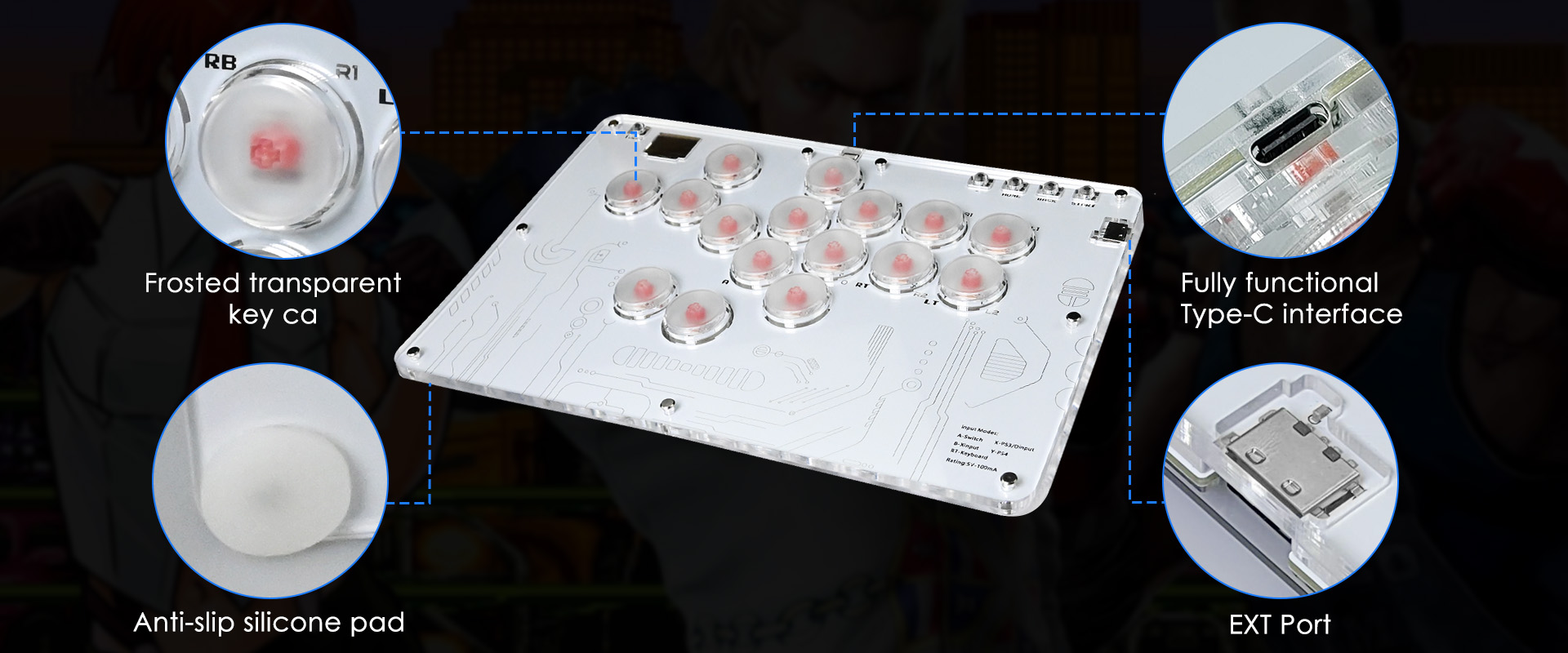 HITBOX Fighting Keyboard hitbox Arcade Joystick Advanced Buttons