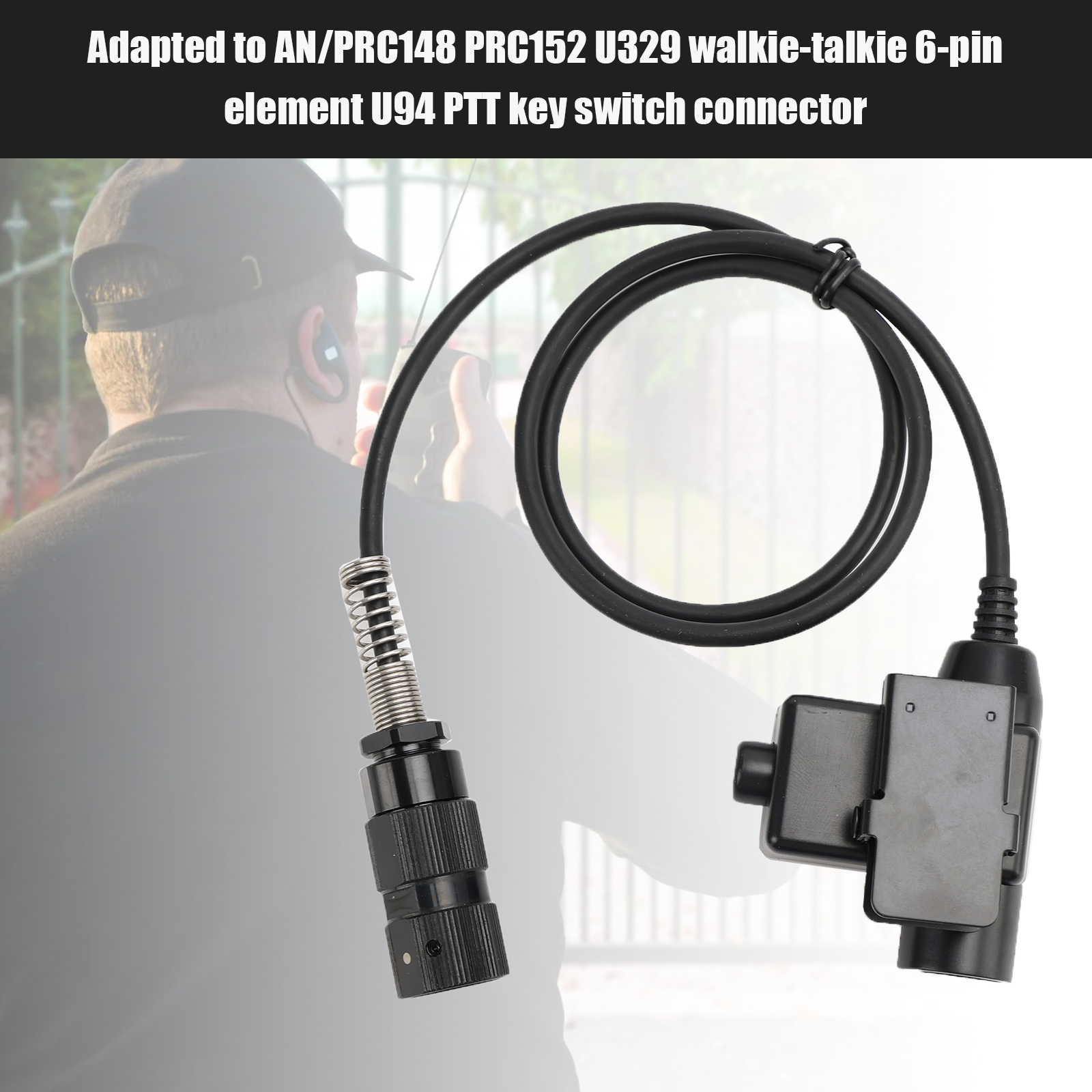 Adapted to AN/PRC148 PRC152,29 Radio 6Pin Element U94 PTT
