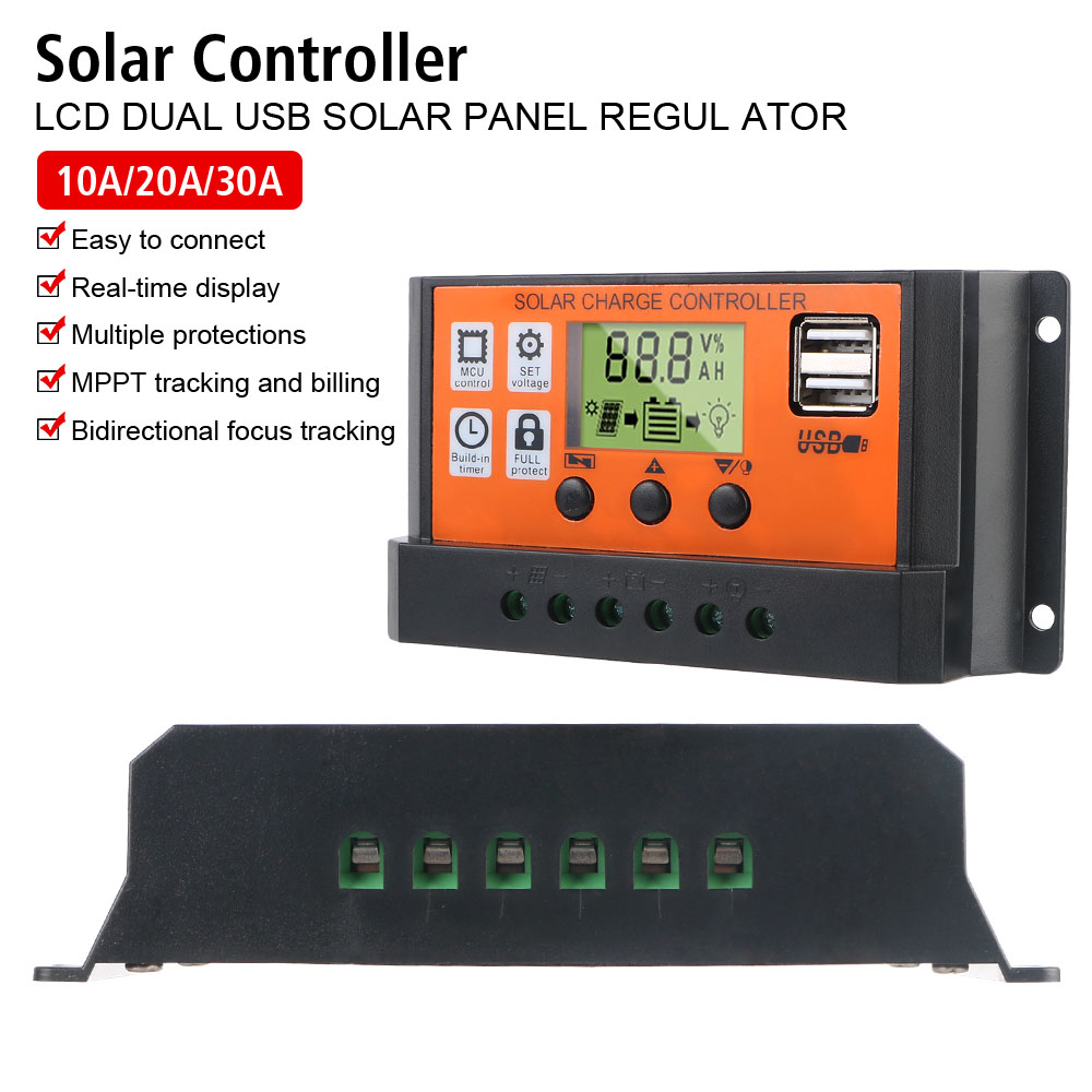 Description Picture 6 of itemBuilt-in Timer LCD Display Home Accessories Automatic Recognition Of Solar Controller Colorful Screen PV Regulator Accessory
