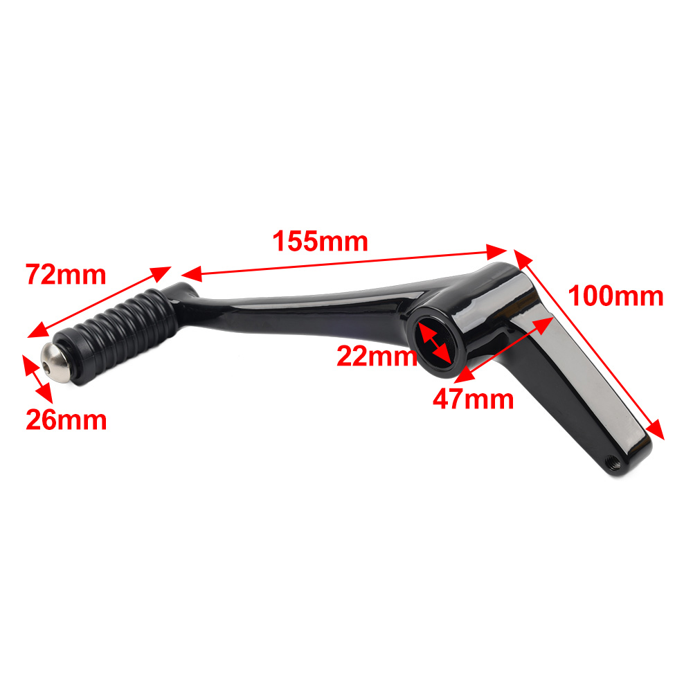 Forward Controls Heel-Toe Shift Lever With Peg – Fits Harley Sportster XL883 XL1200 & 48 (Black Aluminum)
