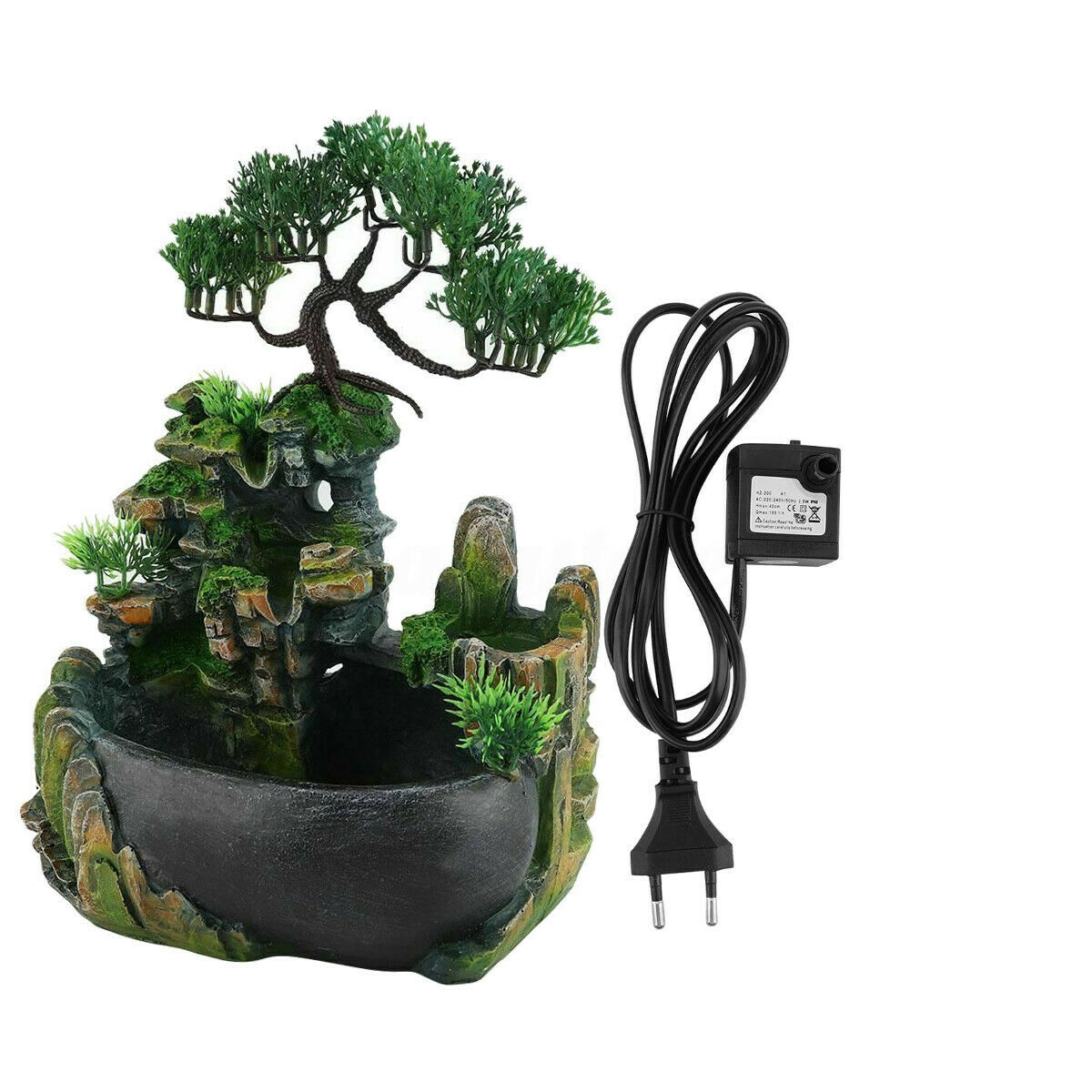 LED Modern Waterfall Desktop Fountain Landscape Practical Humidifier ...