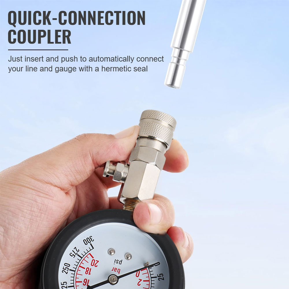 Professional Pressure Gauge Gasoline Engine Compression Meter Automotive Cylinder Tester Kit with M10 M12 M14 M18 Adapter 8 Professional Pressure Gauge Gasoline Engine Compression Meter Automotive Cylinder Tester Kit with M10 M12 M14 M18 Adapter