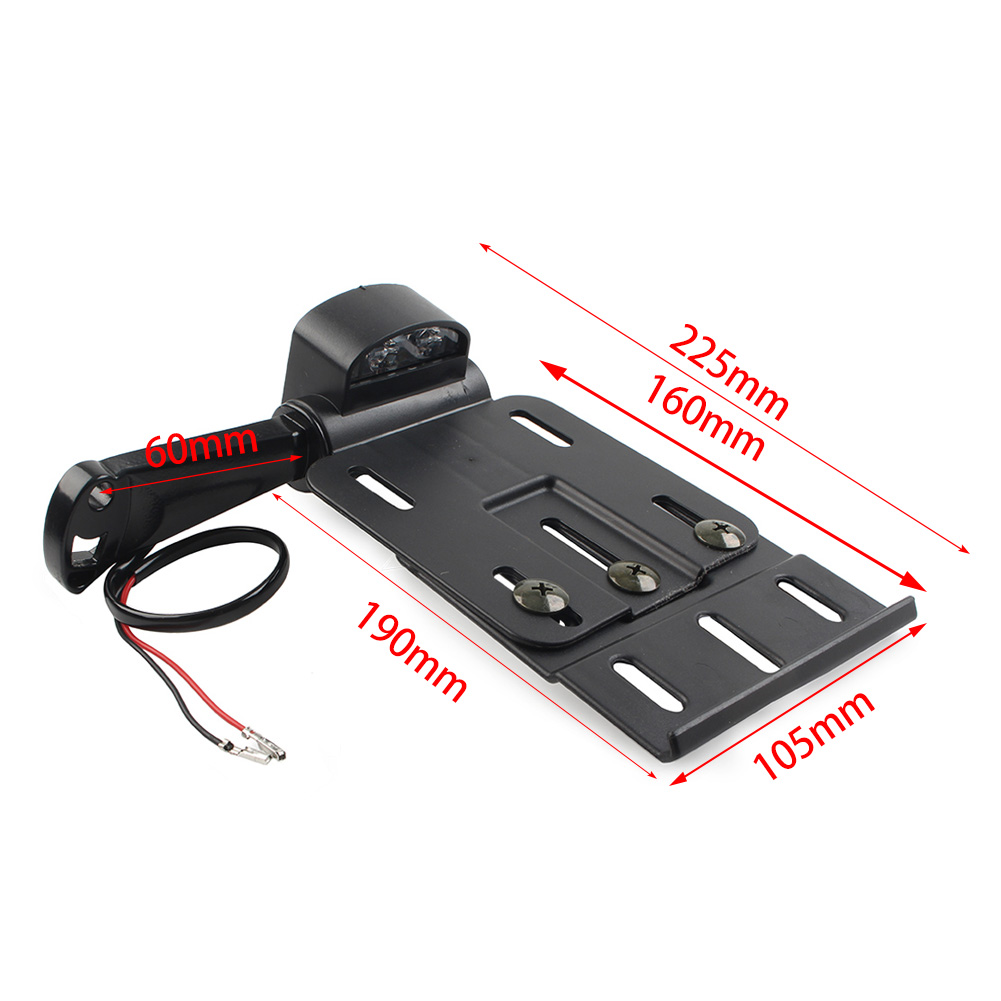 TCMT LED Side Mount License Plate Bracket For Harley Sportster XL 883 XL1200 – Black