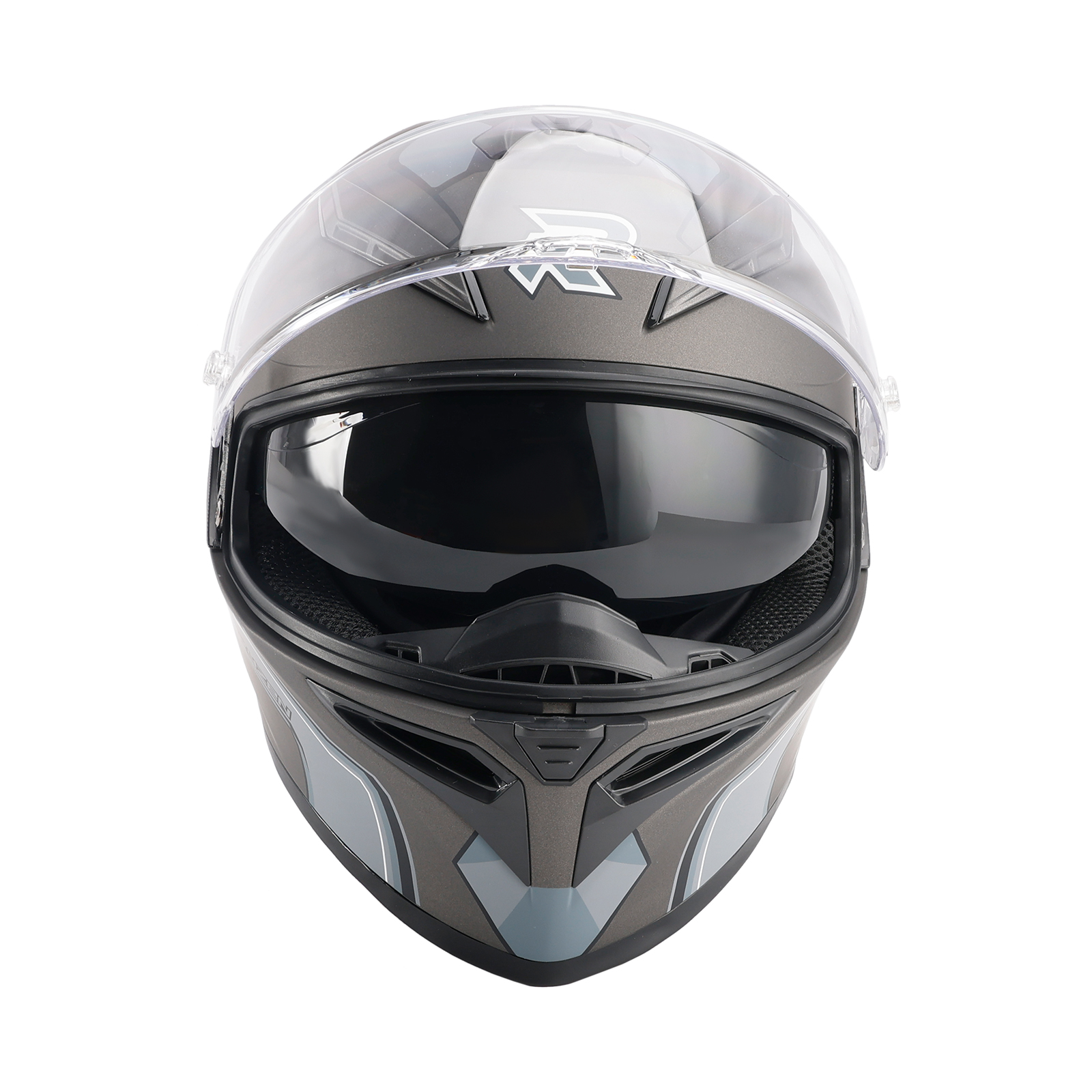 DOT Motorcycle Helmet Adult Street Full Face Gray White US