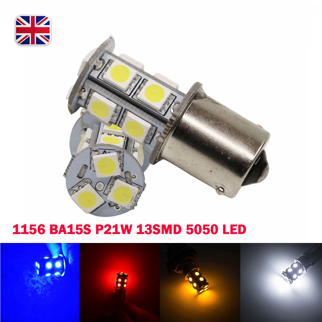 P21W 1156 BA15S 382 5050 LED 13 SMD Tail Indicator Car Bulb Brake light 12V 24V