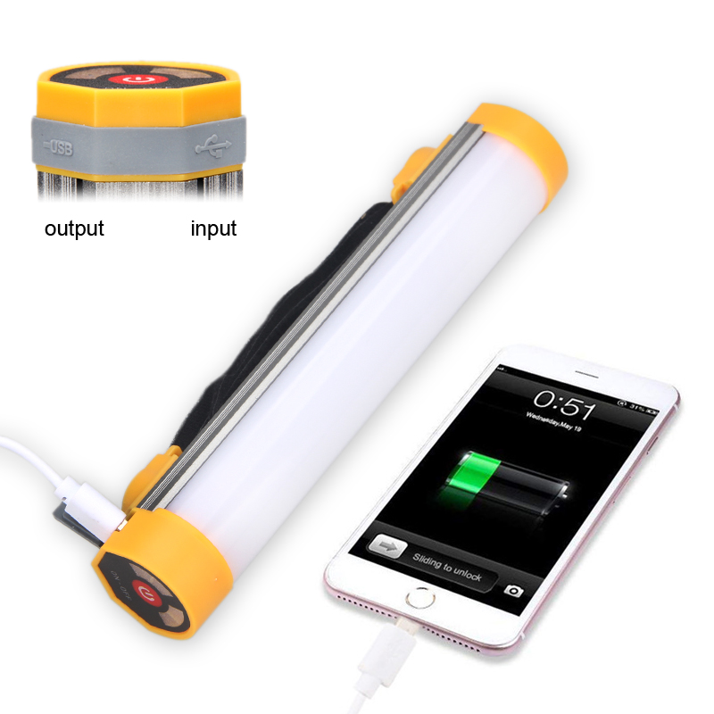  LED  Portable  Tube  Light USB  Rechargeable Battery Work 