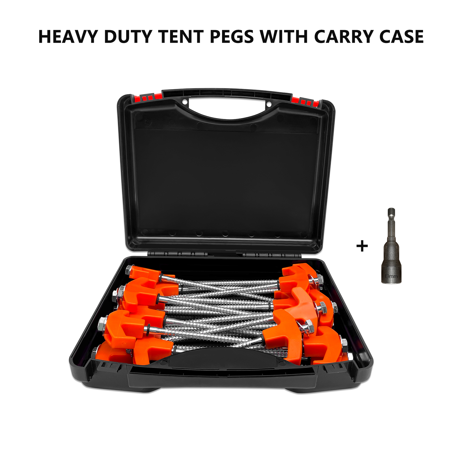 6/20/40Pc Screw In Tent Pegs Drill Top Hard Ground Camping Awning Pegs Camping Ground Sheet Anchor Hard Ground Awning Pegs
