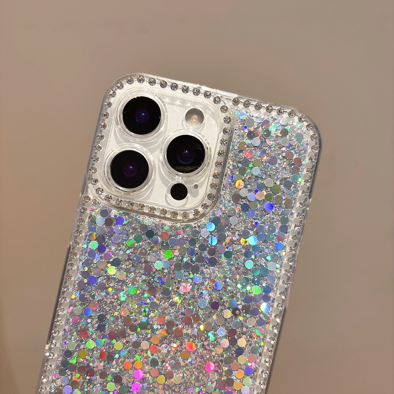 Custodia Per Telefono In Silicone Con Cordino Glterato Di Lusso - Foto 4