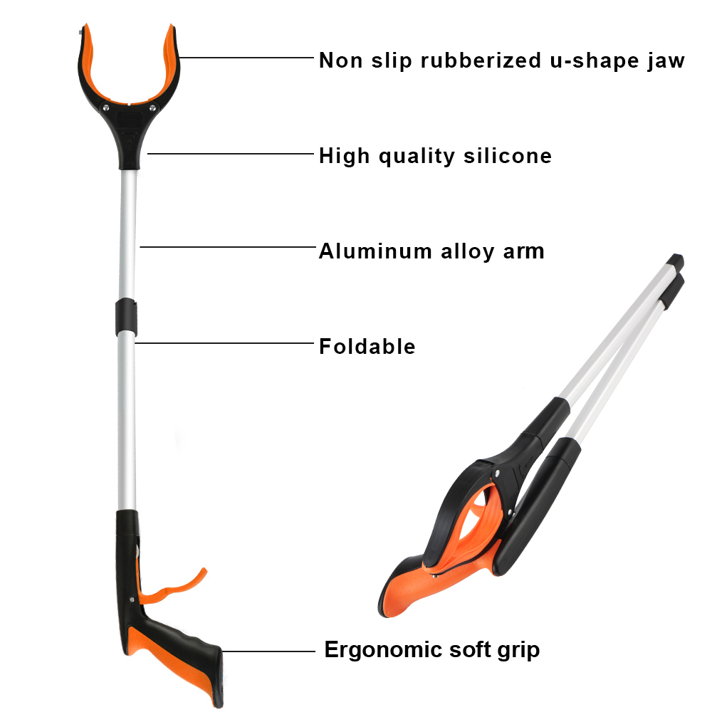 Foldable Pick Up Tools Gripper Extender Collapsible Garbage Grabber Foldable Picker Multifunctional Litter Reachers Pickers