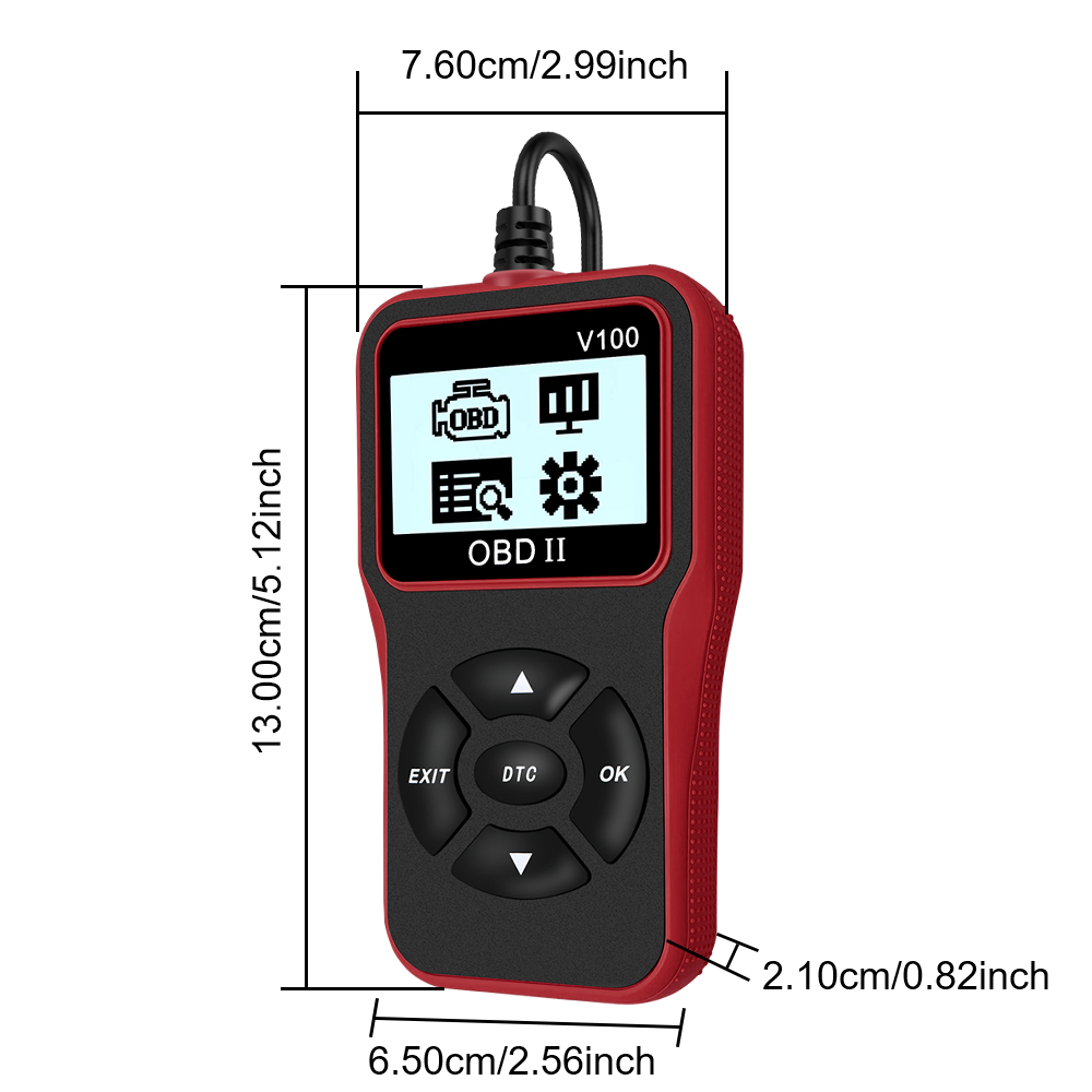 Lector digital OBDII EOBD de 16 pines