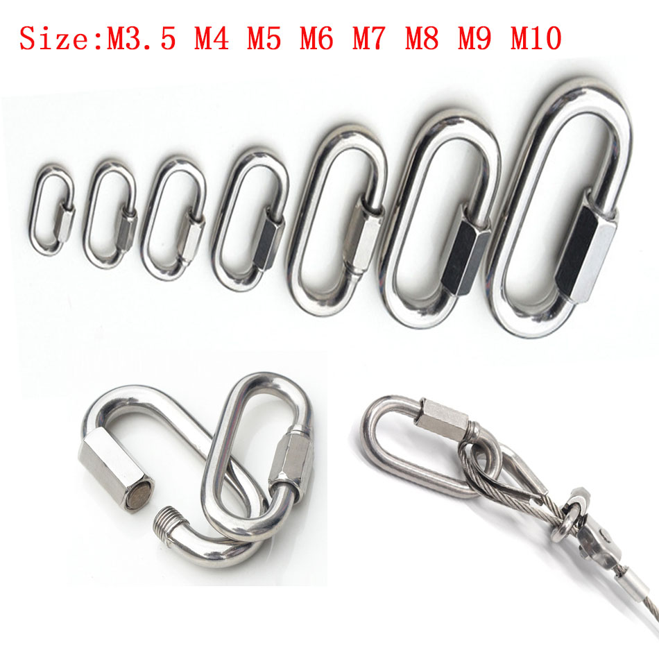 Quick Repair Link Chain Screw Rope Hook 3.5 4 5 6 7 8 9 10mm Lock
