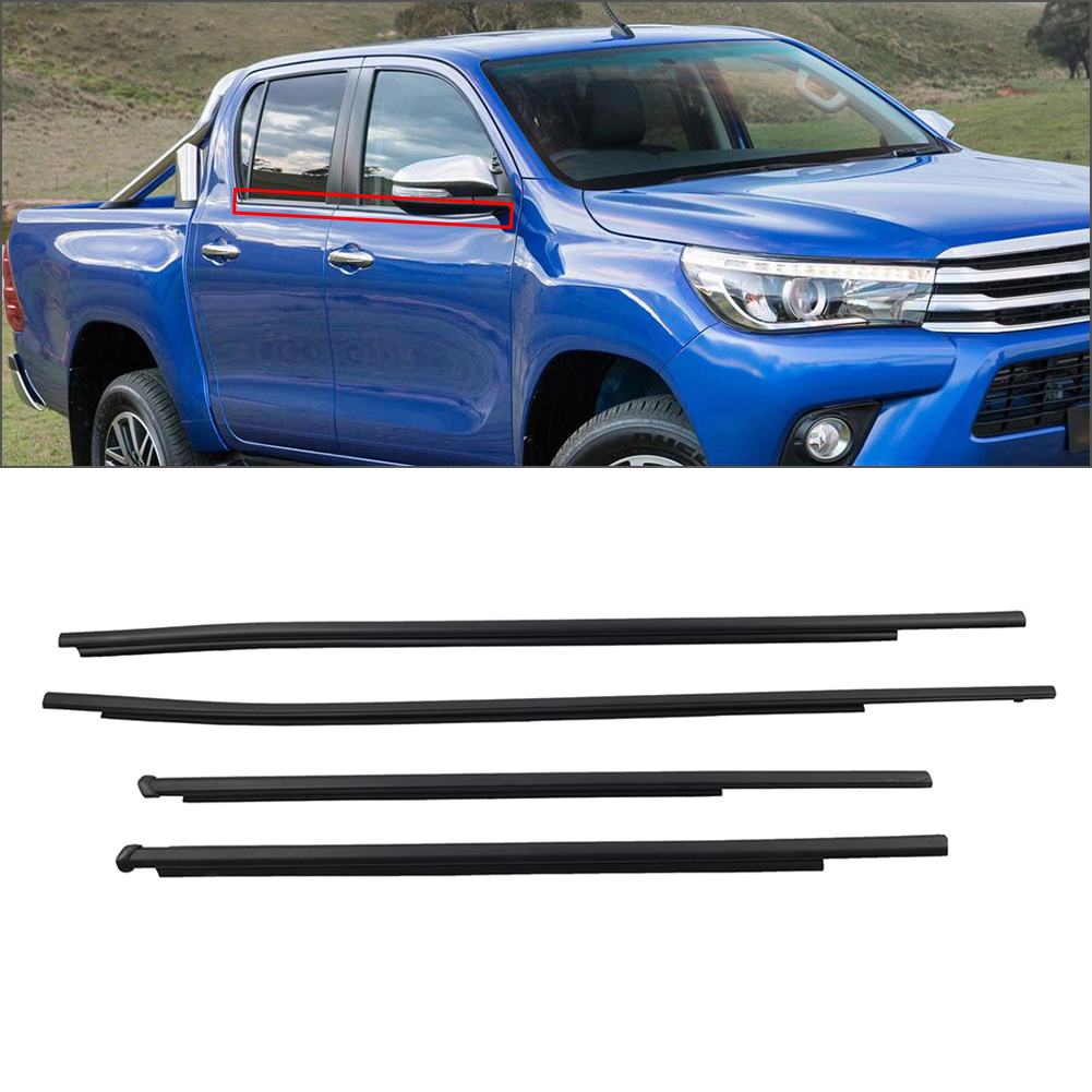 Outer Front Rear Door Belt Moulding For Toyota Hilux Revo 2015