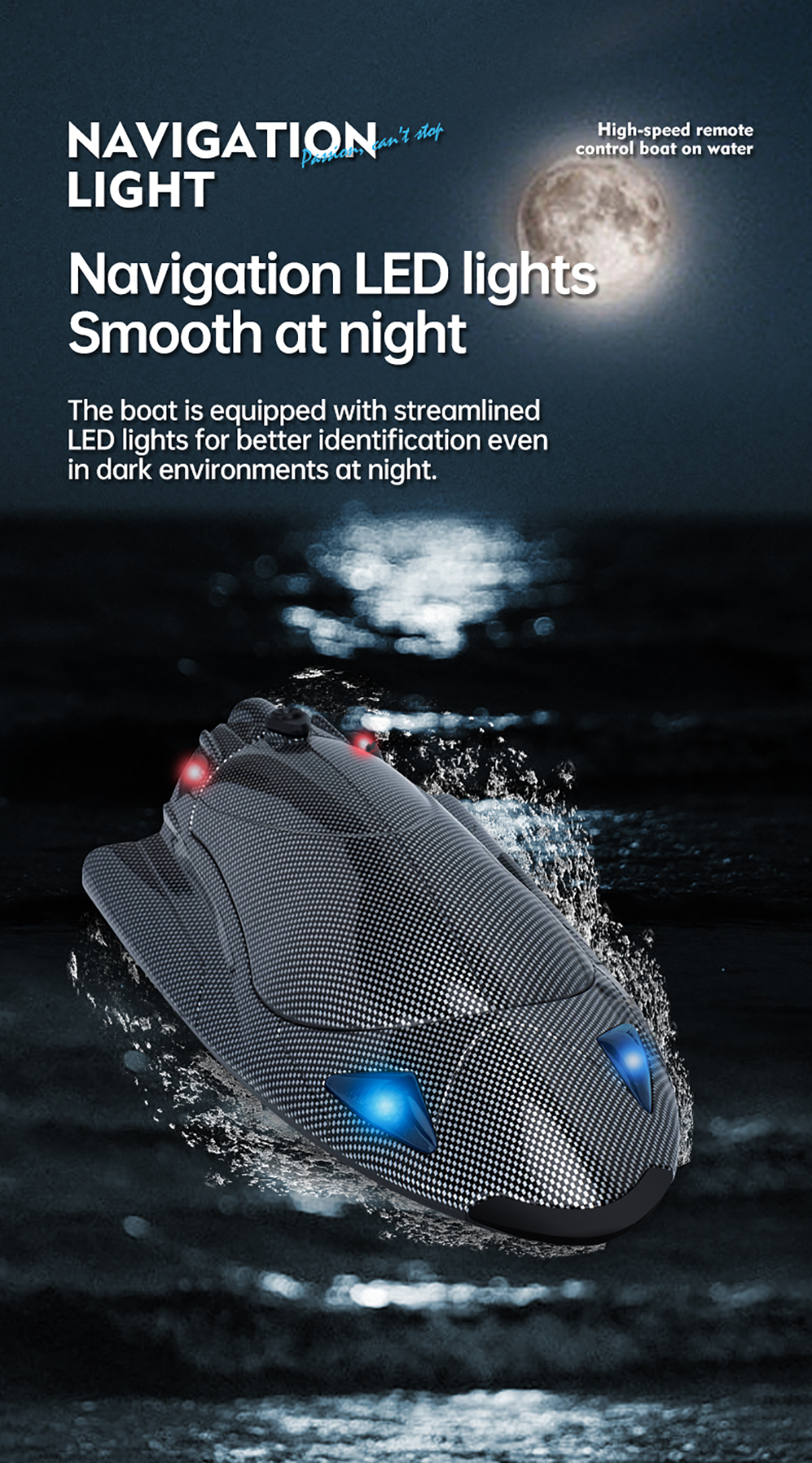 FAYEE FY011 2.4G High Speed Turbojet Speedboat 40KM/h 120-150M RC Distance 7.4V 2000mAh 390 Brushed RC Boat For Kids Adult Gifts