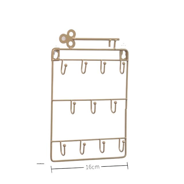 Decorative Creative Three-layer Key Iron Art Small Pieces Storage Hooks Home Ins Decorative Wall Key Hooks Behind The Door_voghion.com