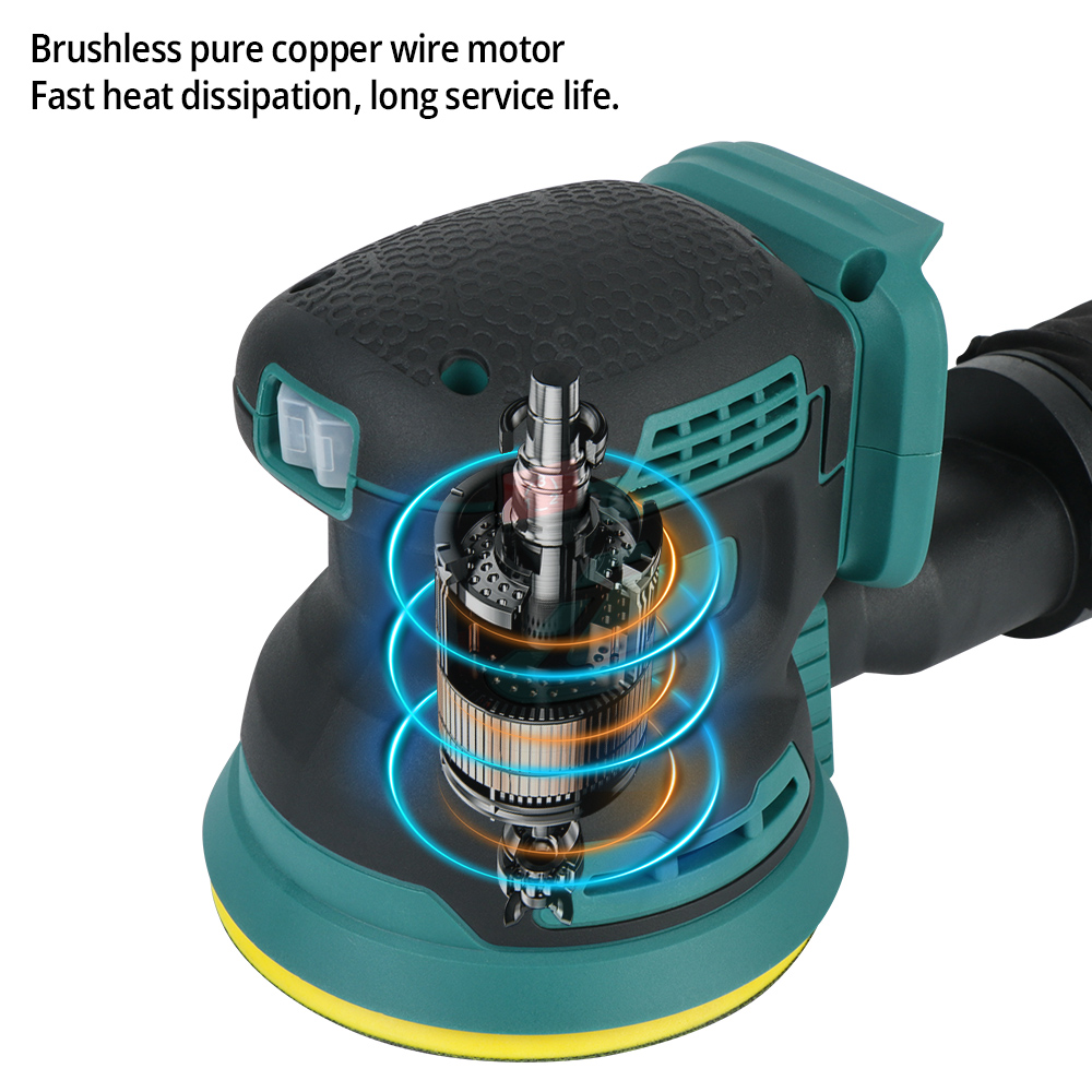 Title 7, 3 Speed 125mm Brushless Random Orbital Electric...