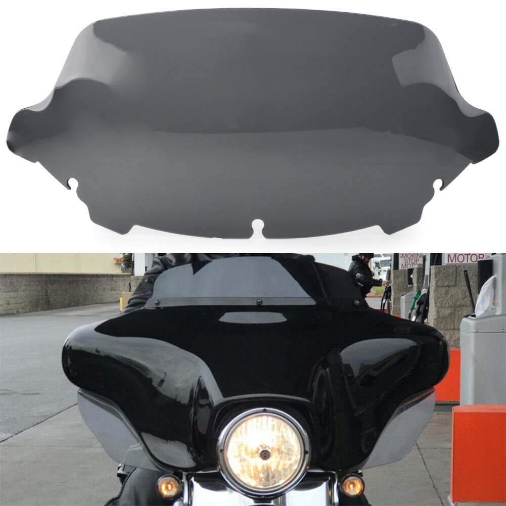 10.5 Inch Smoke Wave Windshield For Harley Touring Street Glide 2014-2021 – ABS Plastic Front Screen