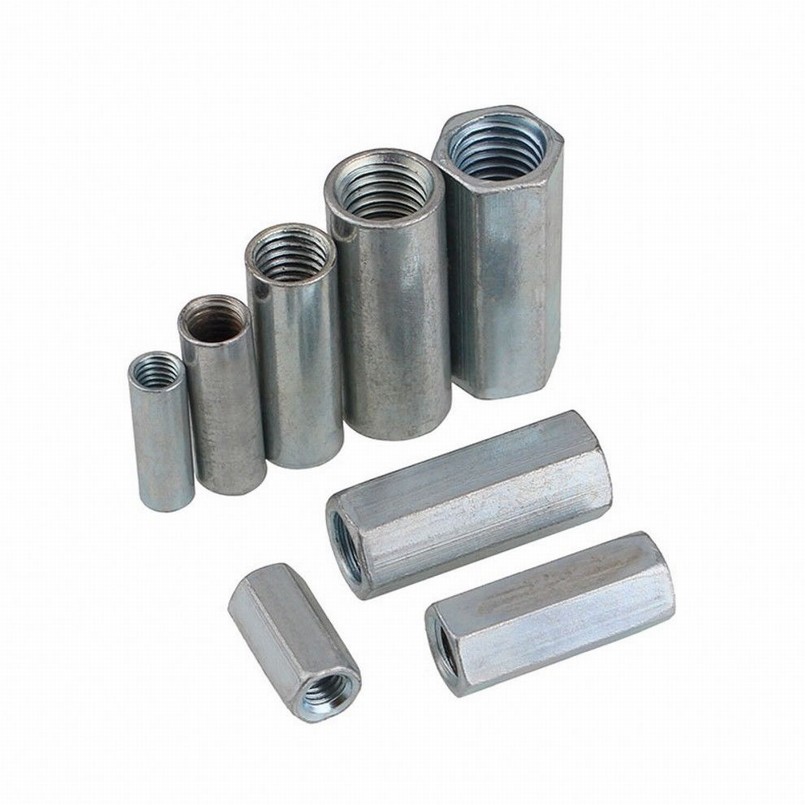 M6 M8 M10 M12 Hex/Round Nuts Metric Rod Coupling Nuts Steel Connector