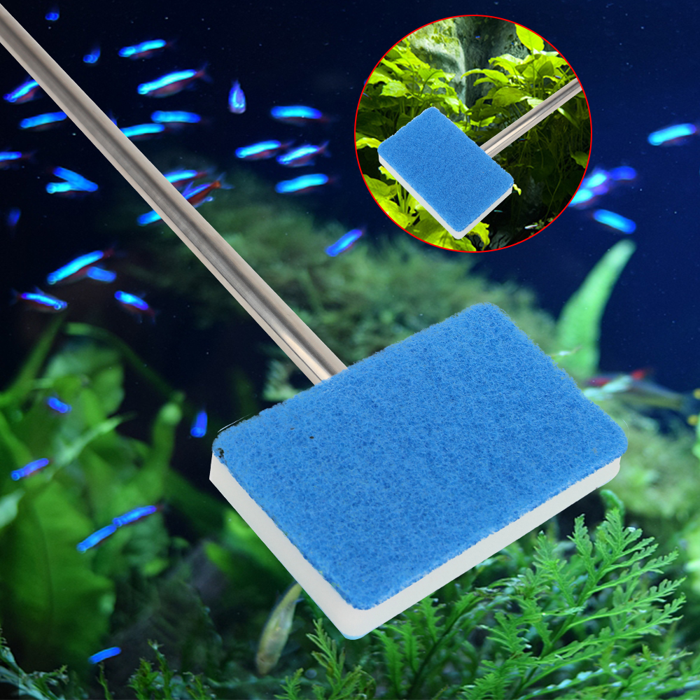 Title 8, Double-Sided Sponge Cleaning Brush Aquarium Fis...