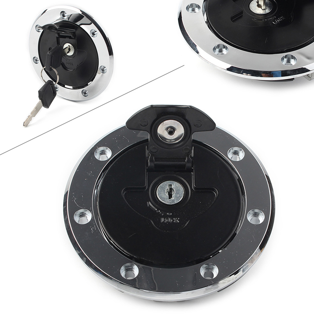 Aluminum+ABS Fuel Gas Tank Cap Cover Key Set Fit Kawasaki Ninja