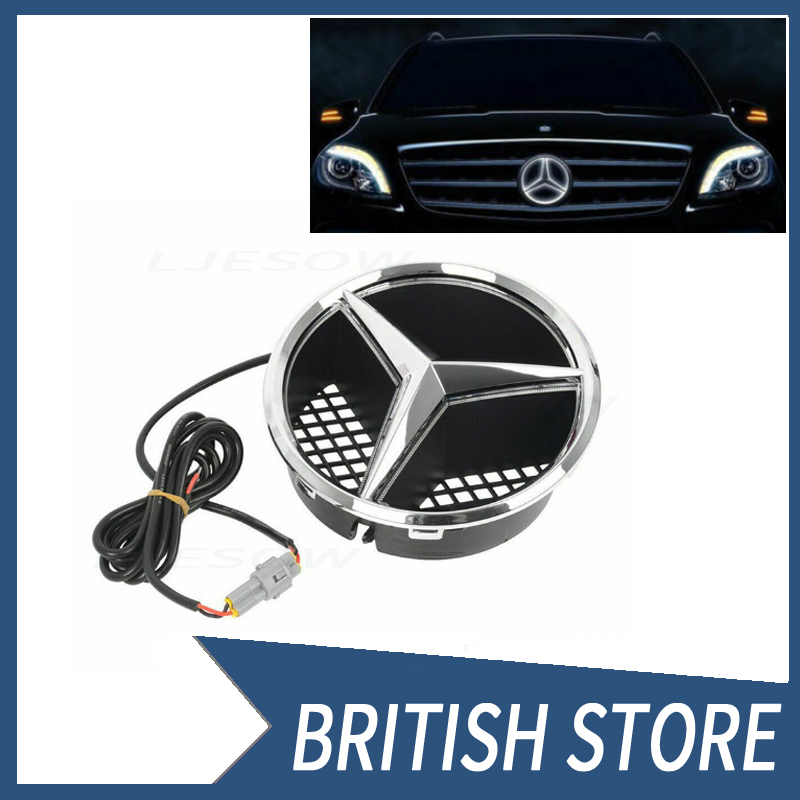 Car LED Light Front Grille Star Illuminated Emblem Badge for Mercedes