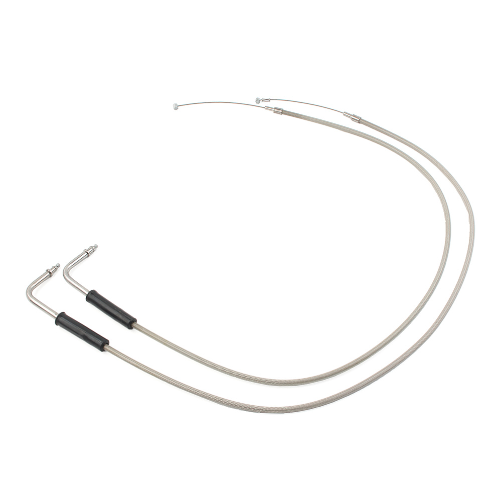 thumbnail image 2 of JLCMY Stainless Steel Throttle Cable Kit For Harley Sportster XL1200 883 Dyna Road King – Push/Pull Set, 59" 2 of 6