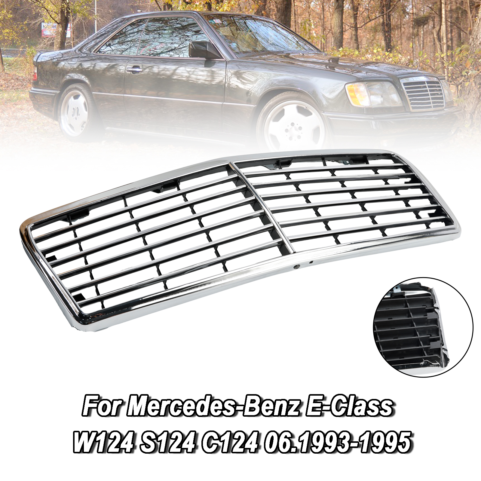 Front Bumper Grille Grill Fit Mercedes-Benz E-Class W124 S124 C124