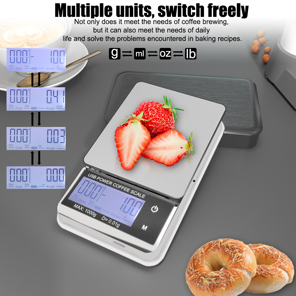 Title 6, Mini Pocket Scale 1000g/0.01g Auto Timer Digita...