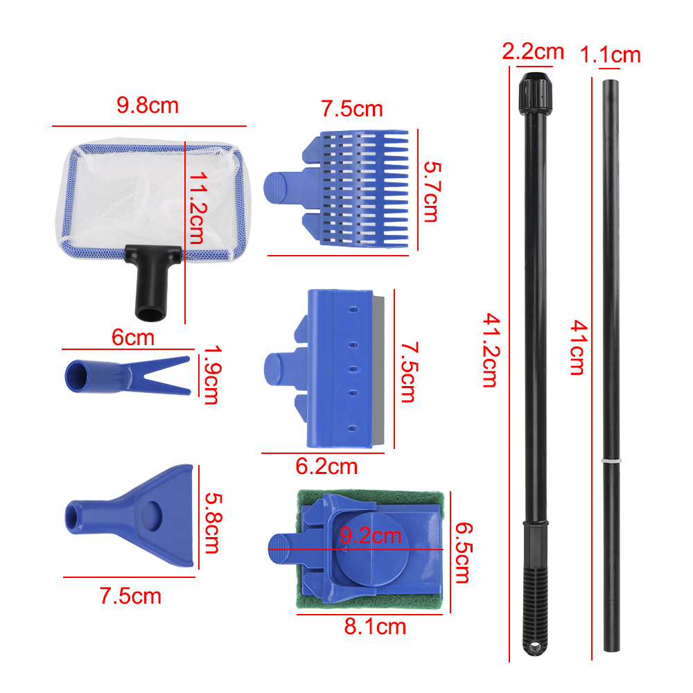 Title 4, 5 in 1 Aquarium Cleaning Tools Fish Net Gravel ...