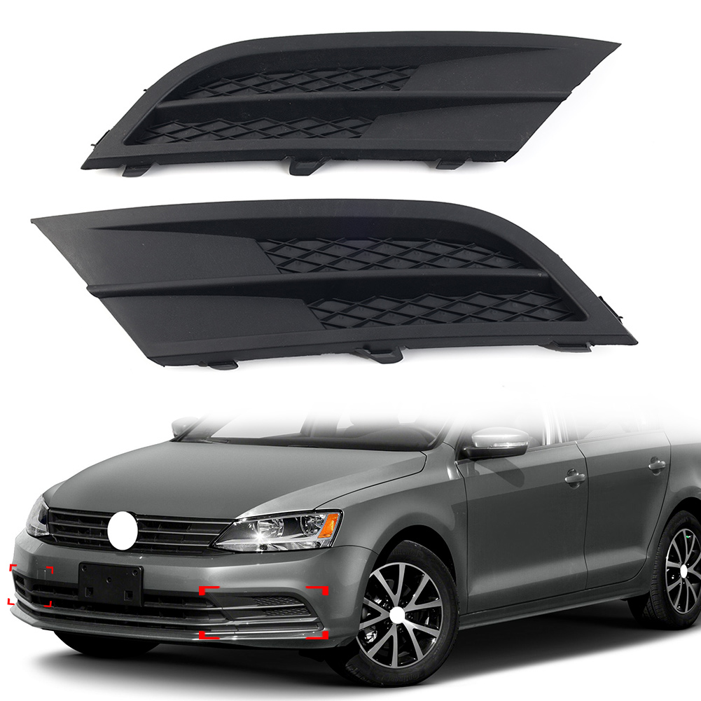 Front Lower Bumper Grille Fog Light Grill Cover For Volkswagen