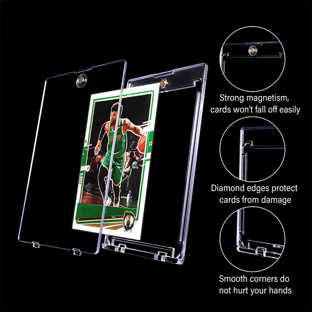 35ct Magnetic Card Holder - 35pt One Touch UV Hard Plastic Cases For Trading Cards, MTG, Sports Cards - Archival Quality Protectors