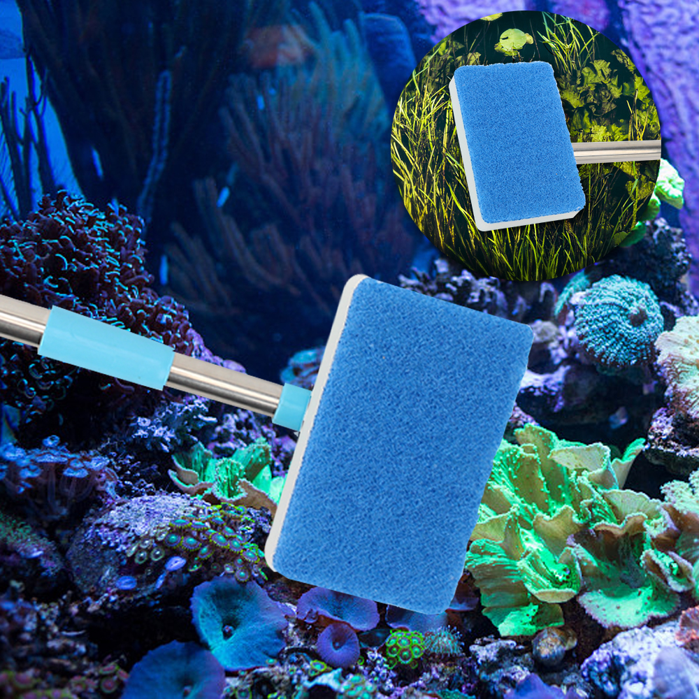 Title 4, Double-Sided Sponge Cleaning Brush Aquarium Fis...