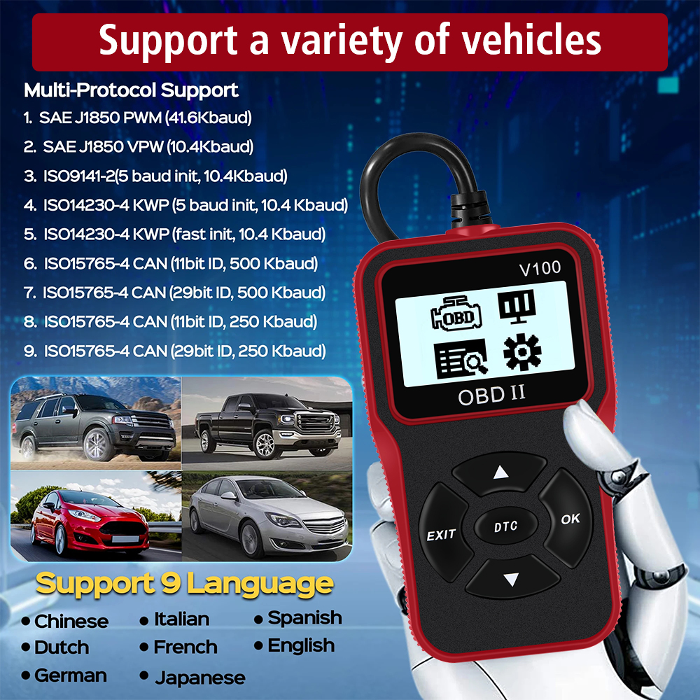 Detalle del dispositivo de diagnóstico OBD2