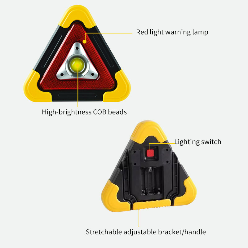 1Pc LED Work Light Car Warning Triangle Emergency Lamp 1Pc LED Work Light Car Warning Triangle Emergency Lamp