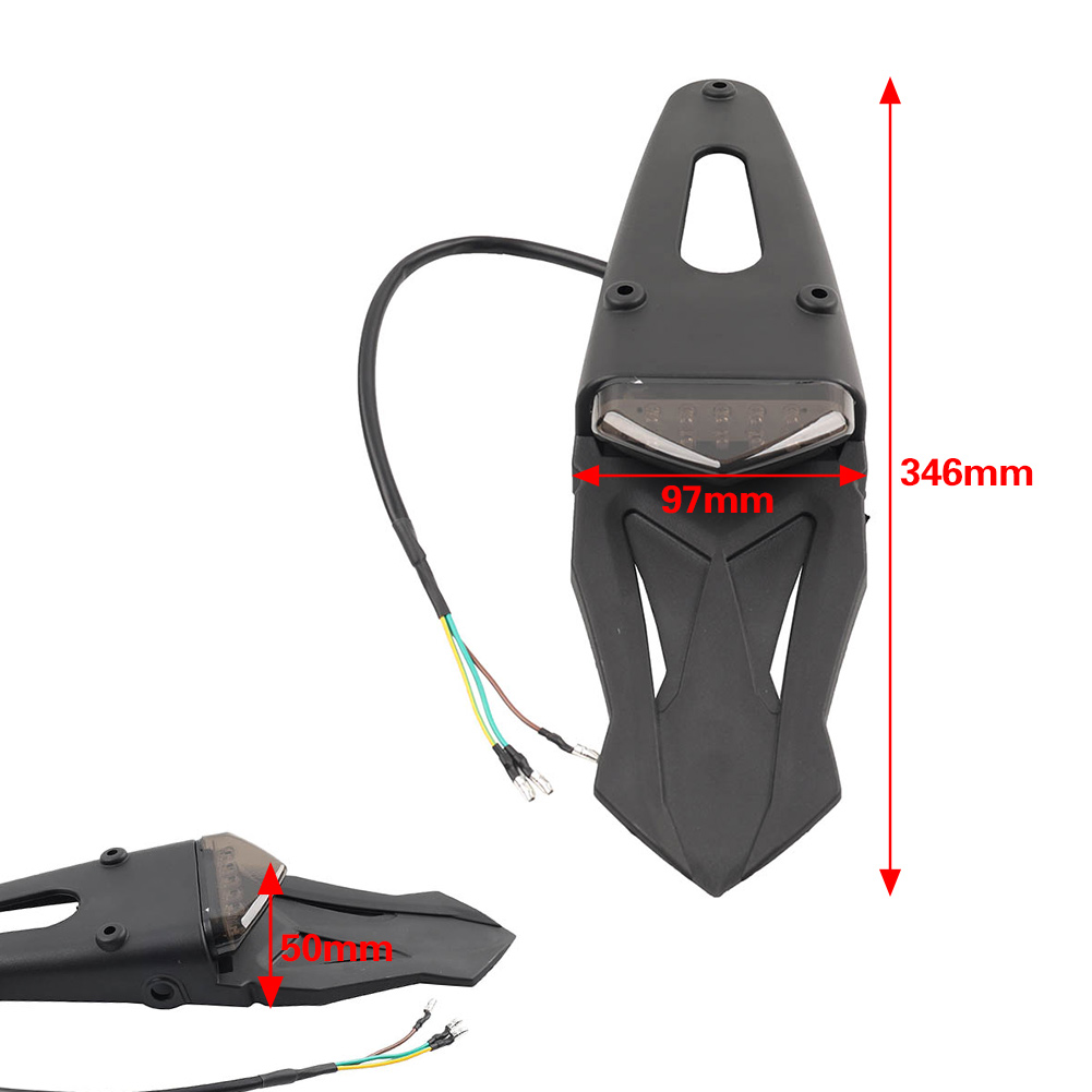 オーダーノブ Rear Mudguard Tail Red Light Brake Lamp For Off-Road