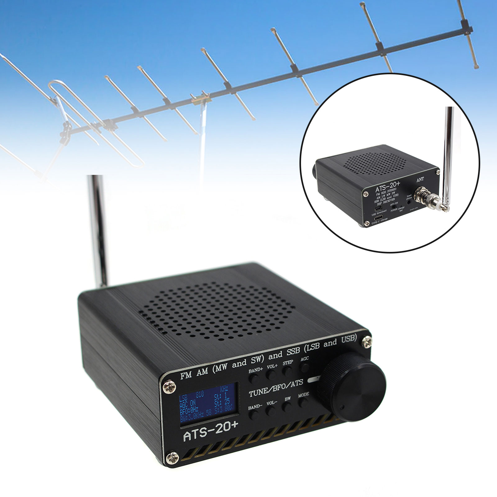 ATS-20 Si4732 Receptor de radio de todas las bandas FM