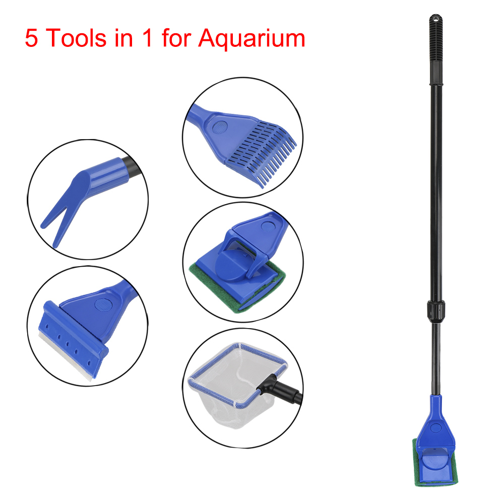 Title 10, Adjustable 5 in 1 Aquarium Cleaning Tools Aquar...