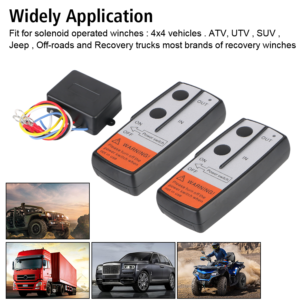 Atv Winch Universal Winch Remote Control Kit - 75ft Range For ATV ...