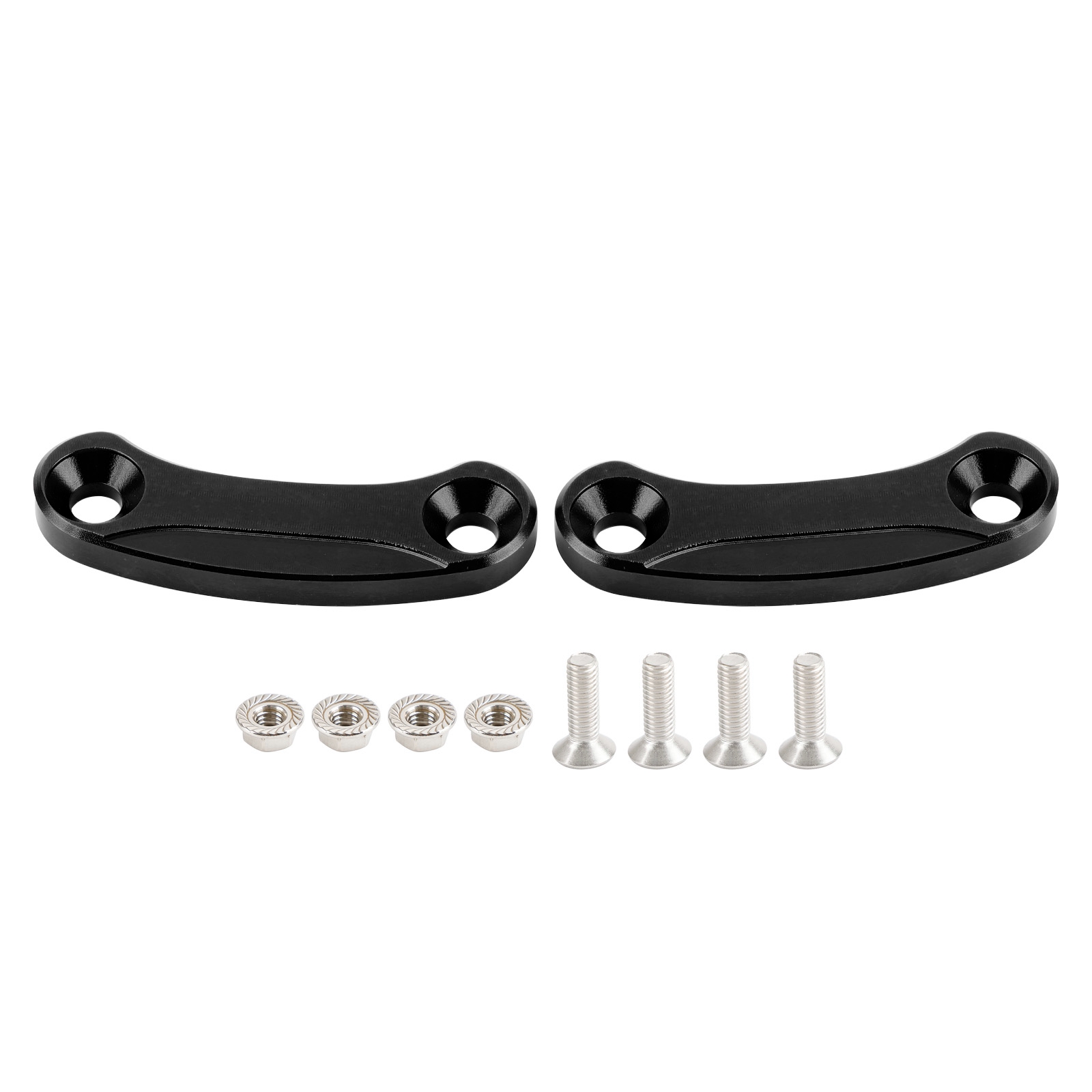 Black mirror delete blanking block off plates fits Kawasaki
