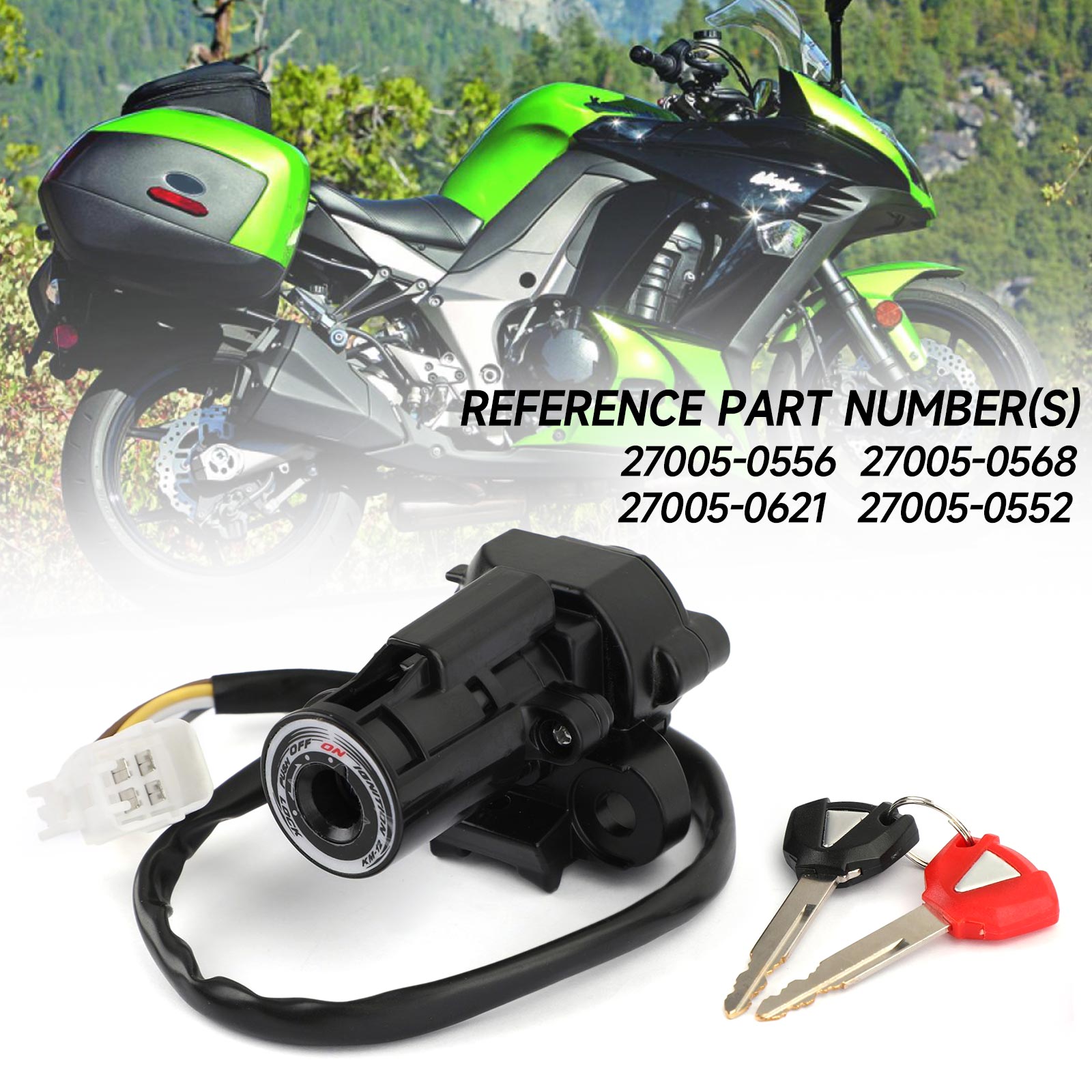 switch セット Ignition Switch Keys Fit for Kawasaki ZX636 ZX6R ZX10R Ninja