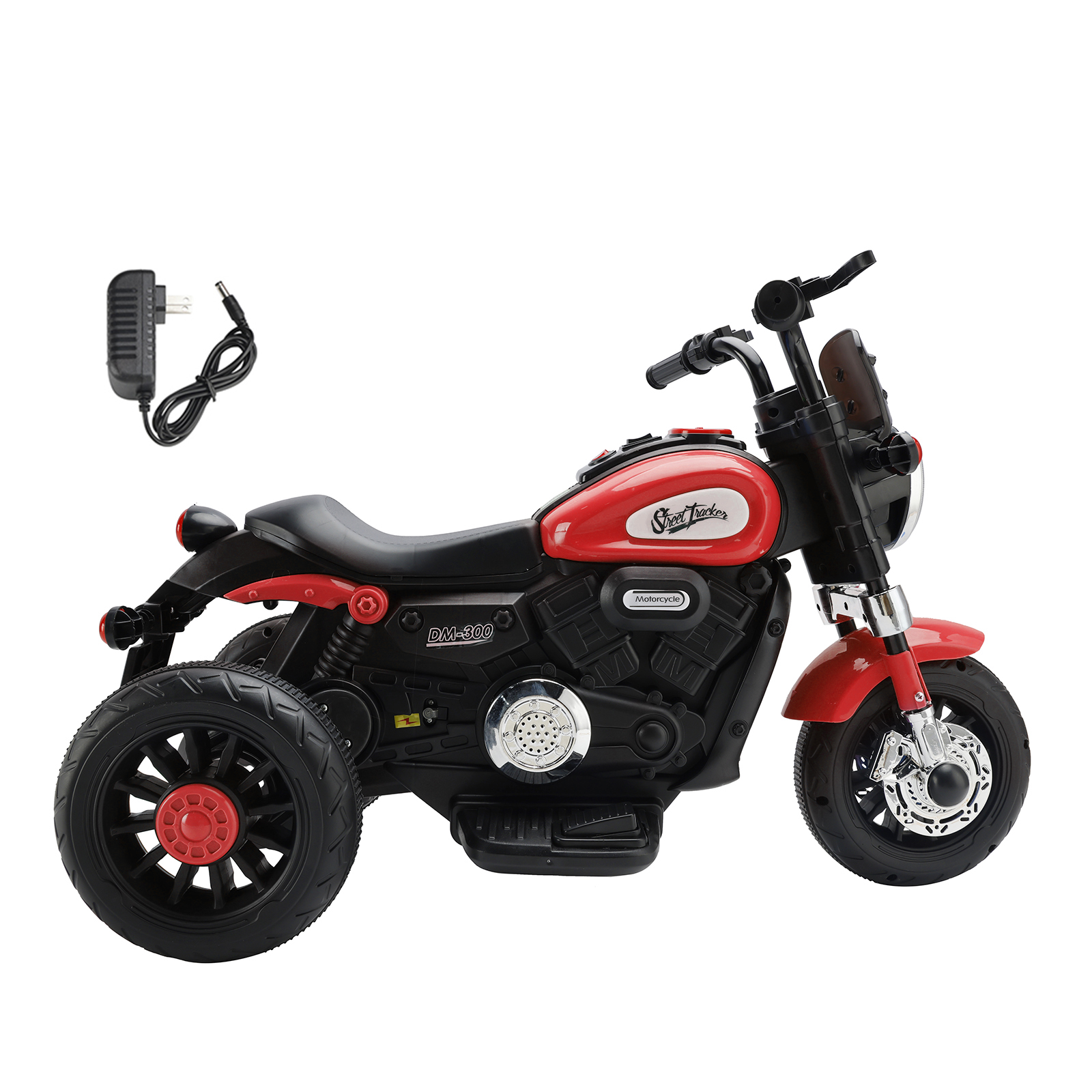 3 Wheel Kids Ride On Motorcycle Red - Dashboard