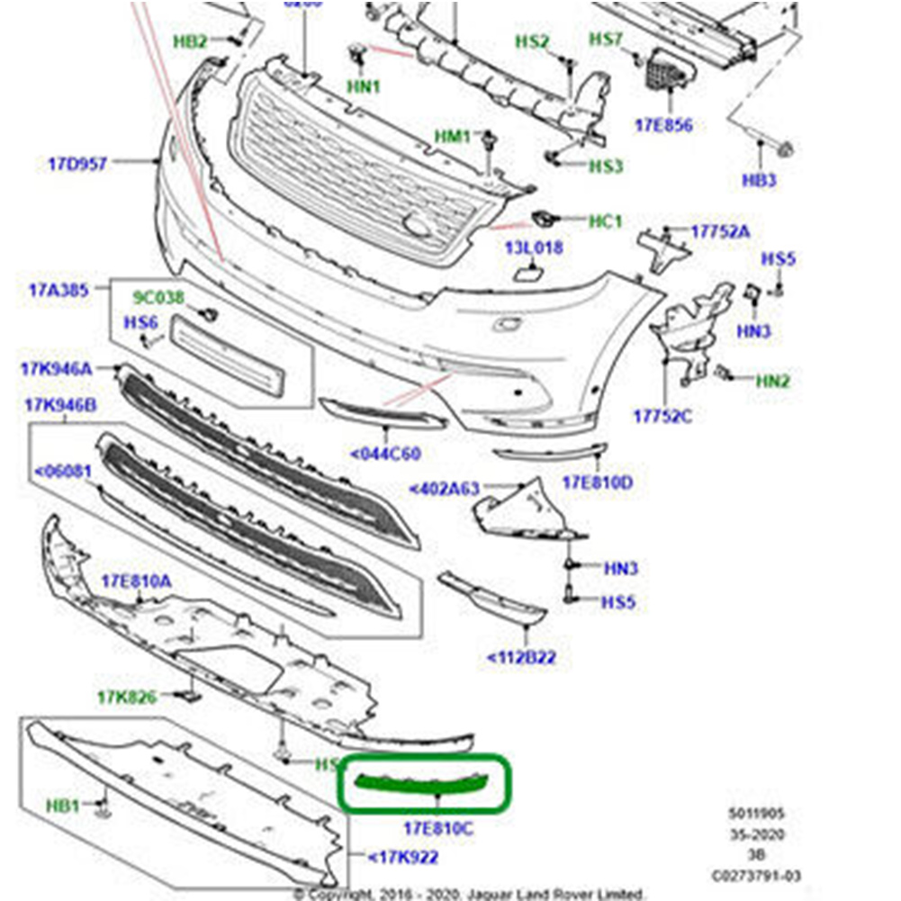c._… Front Bumper Corner Cover Outer For Land Rover Range Rover