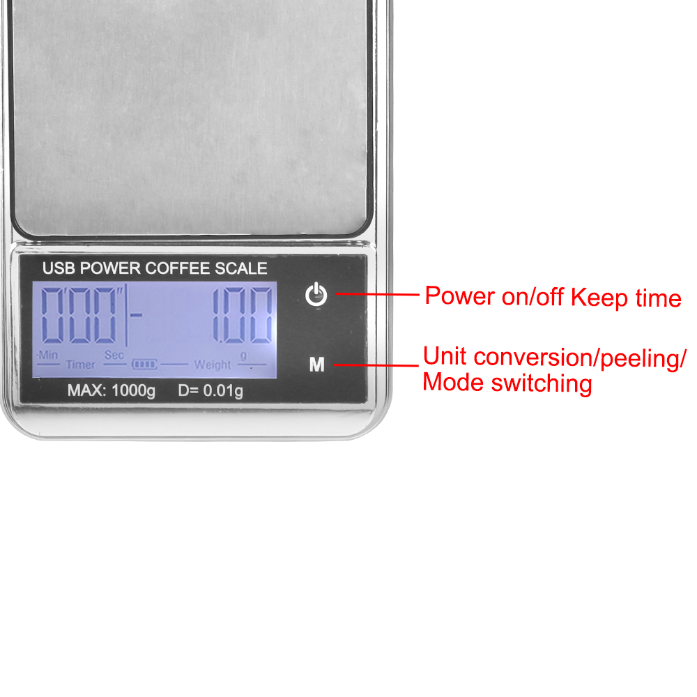 Title 9, Mini Pocket Scale 1000g/0.01g Auto Timer Digita...