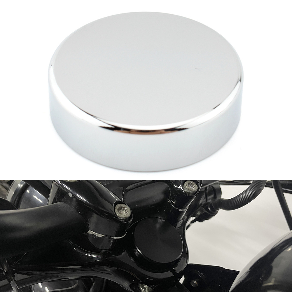 Chrome Triple Tree Stem Yoke Center Cover Cap For Harley Sportster