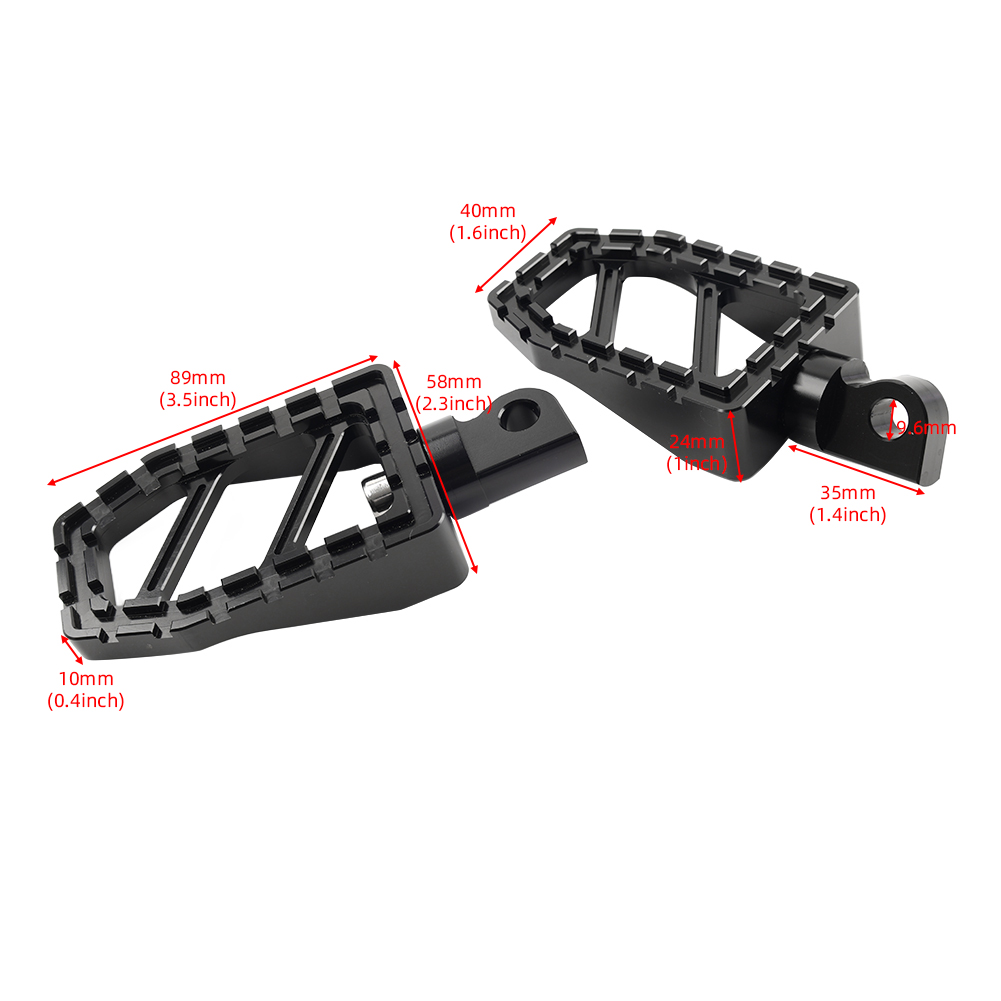 Lenkdou Mini Serrated Floorboards Foot Pegs – For Harley Touring Softail Sportster XL Dyna, Black Or Chrome, Aluminum