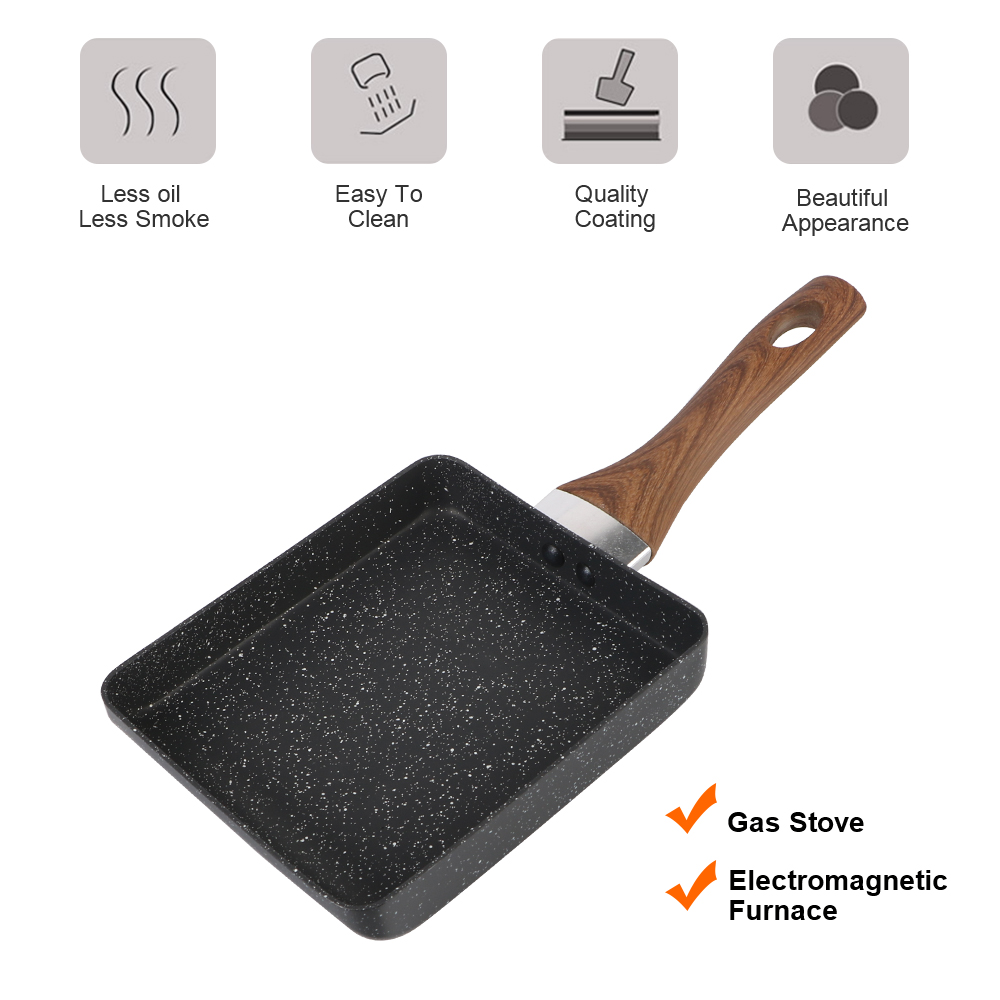 Title 5, Non-Stick Pan Cookware Mini Black Fry Egg Panca...